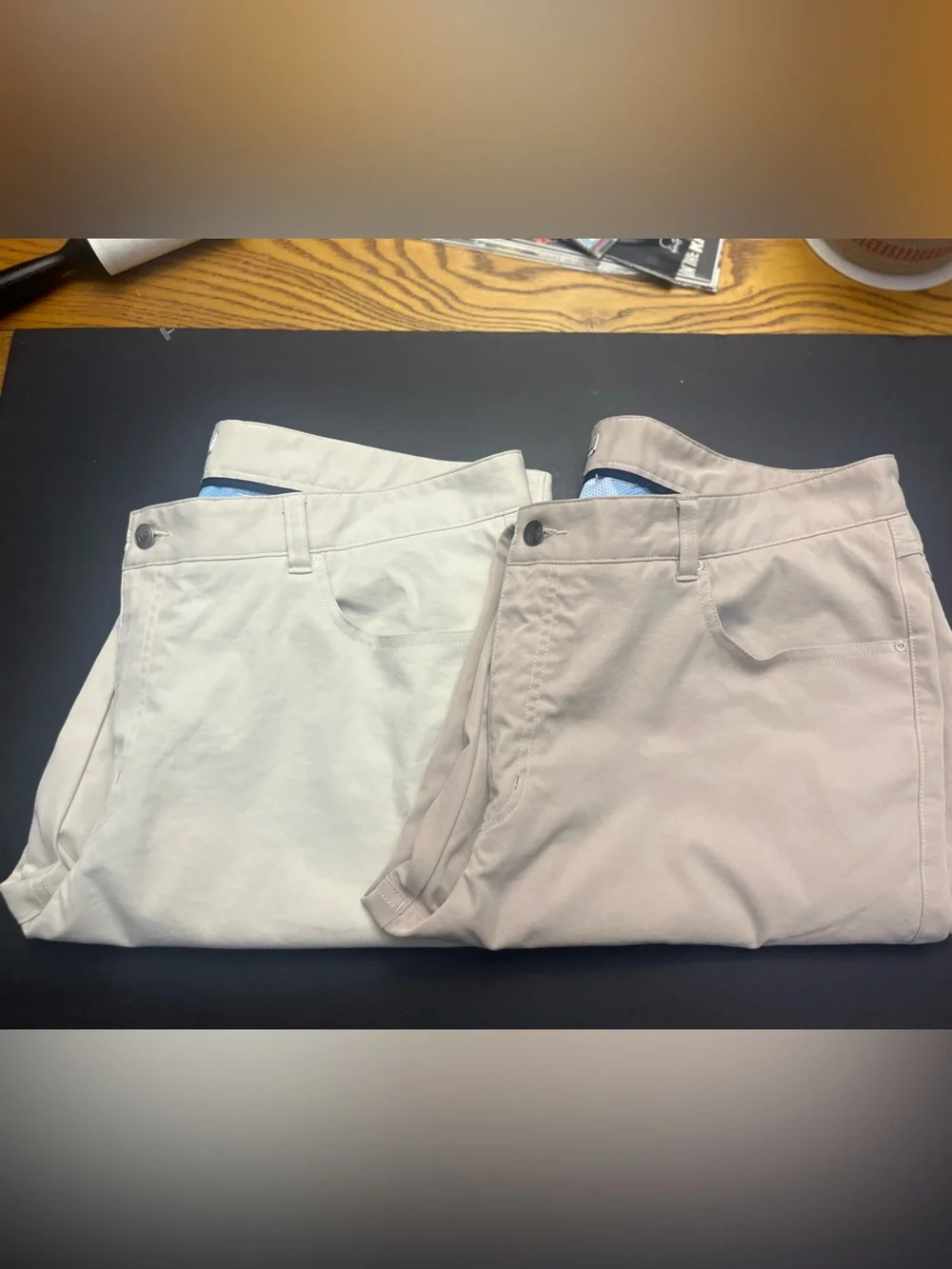 Peter Millar Men's Cotton Chino Pants - Beige and Light Khaki - Size 40x32